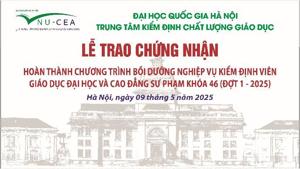 Trao chứng nhận hoàn thành chương trình bồi dưỡng nghiệp vụ kiểm định Khóa 46 (Đợt 1 - 2024)